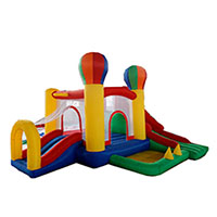 jumping castle with slide amusing climb mini pool